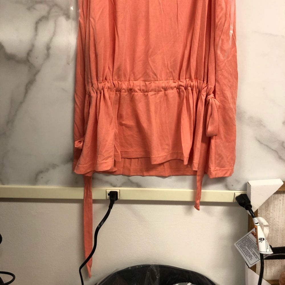 Lush Coral Pink Front Drawstring Camisole NWOT L - Picture 4 of 8